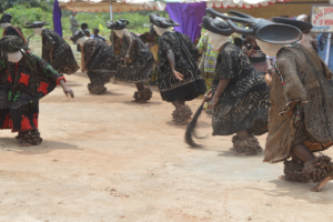 Entertainment masquerades on the occasion of the 27th Edition of InternInternational Day Of Older Persons in Cameroon at RECEWAPEC headquarters